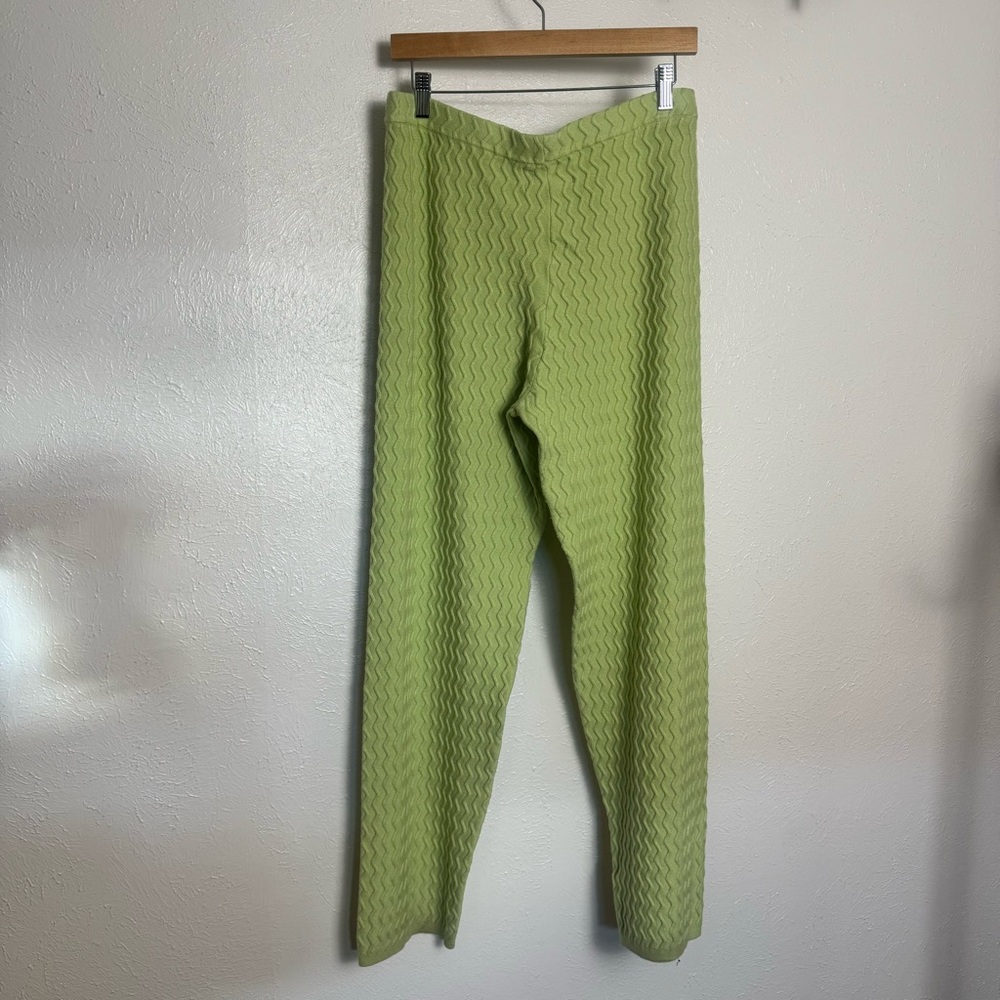 House of Sunny Green Textured Pants